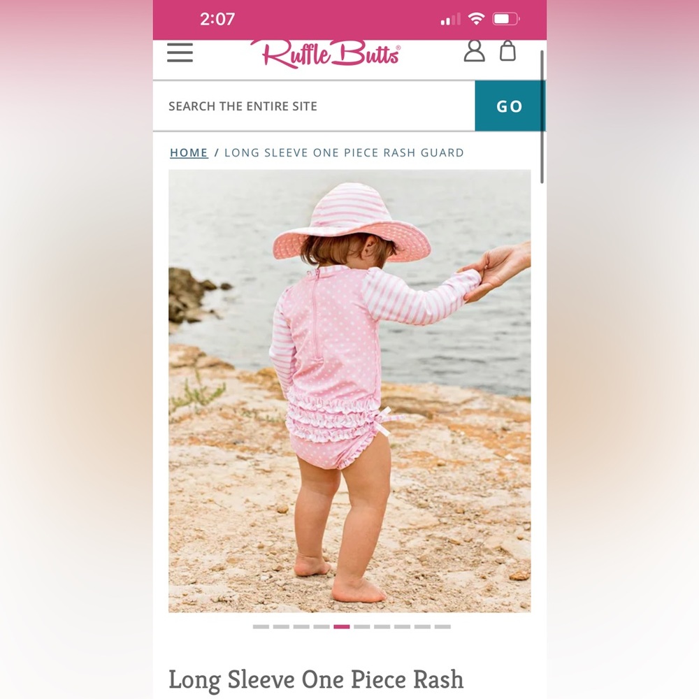 Ruffle Butts Long Sleeve swimsuit/ rashguard Baby